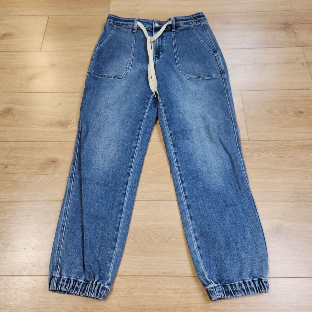 Judy Blue Jogger Jeans Womens 7/28 Medium Wash High Rise Relaxed Denim JB88948MD